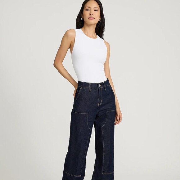 Express Body Contour High Compression High Neck Bodysuit White Size Medium - Picture 3 of 4